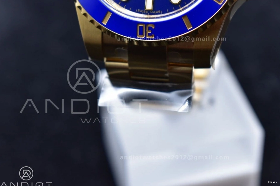 Ceramic Clean 1:1 Best 116618 904L Submariner YG LB Edition Steel Blue VR3135 Plated 0517